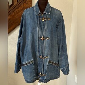 Oversized Ralph Lauren Denim Toggle Jacket Plus Size 3X
